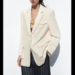 NWT Zara PATCH POCKET BLAZER M